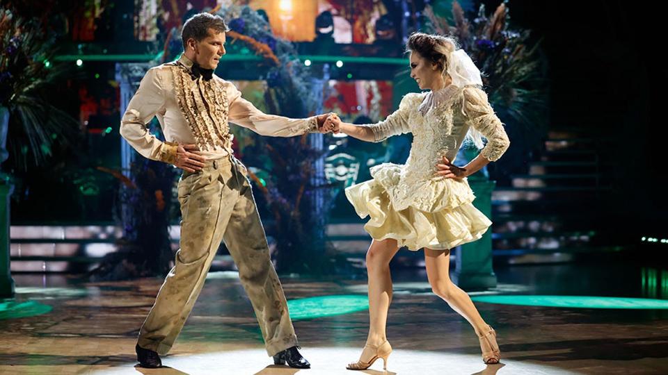 Nigel Harman and Katya Jones doing the Cha-cha-cha to I Was Made for Lovin’ You by KISS