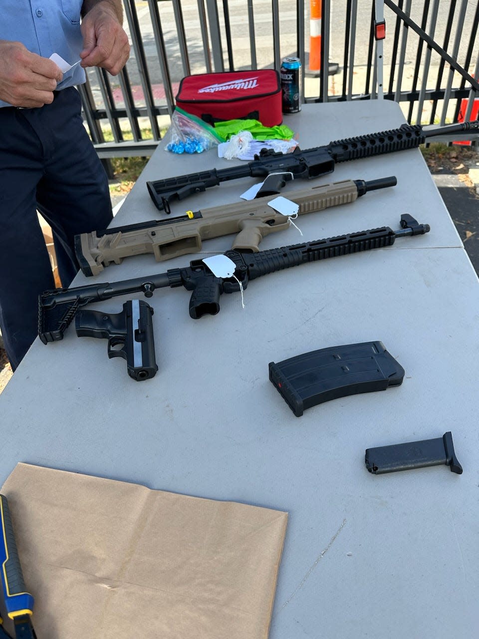 Firearms purchased Saturday during the gun buyback program in the King-Lincoln Bronzeville neighborhood.