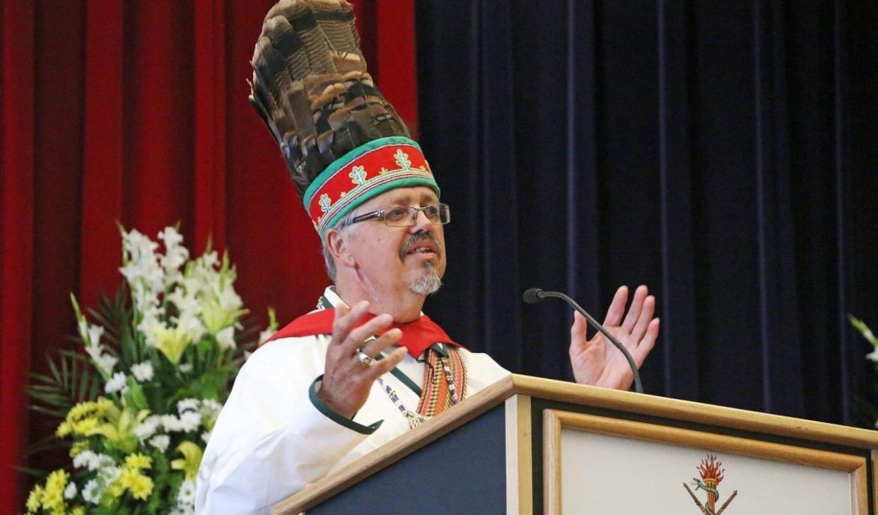 Kanatawakhon (David) Maracle from Tyendinaga Mohawk Territory envisaged a new way to teach his language called the root word method. (Curtis Maracle/Facebook - image credit)