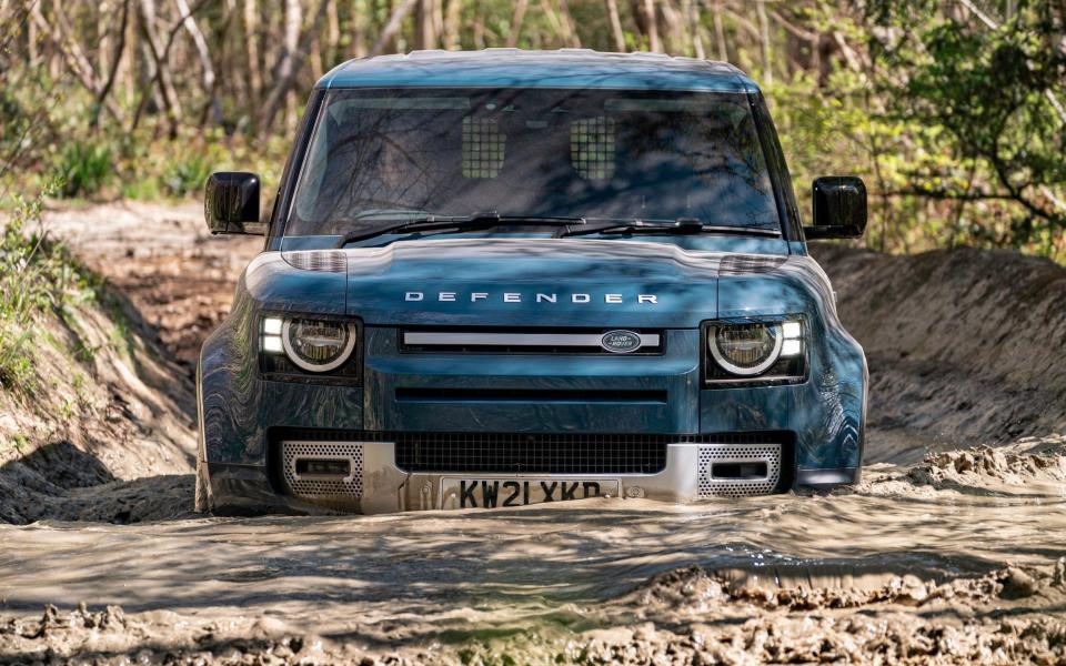Light work: the Land Rover Defender Hard Top effortlessly glides through water - Alex Tapley