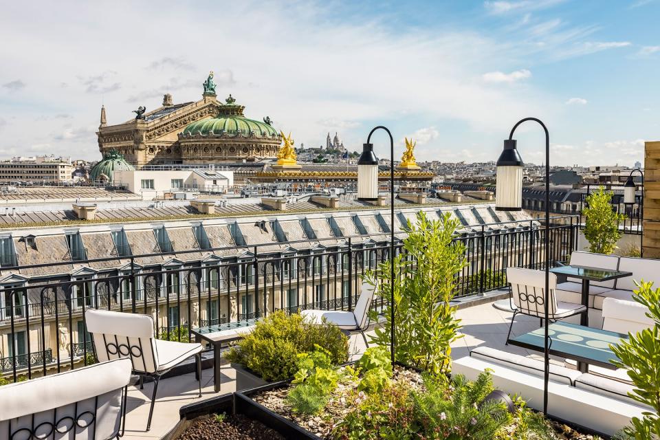 The rooftop at Kimpton St Honoré Paris