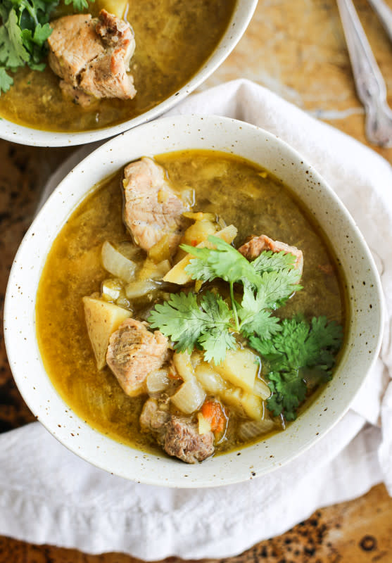 <p>Side Dish</p><p>With minimal ingredients, minimal effort and maximum flavor—this stew is going to be a new staple in these cold-weather months.</p><p><strong>Get the recipe: <a href="https://thedefineddish.com/5-ingredient-green-chile-stew/" rel="nofollow noopener" target="_blank" data-ylk="slk:5-Ingredient Green Chile Stew;elm:context_link;itc:0;sec:content-canvas" class="link rapid-noclick-resp">5-Ingredient Green Chile Stew</a></strong></p>