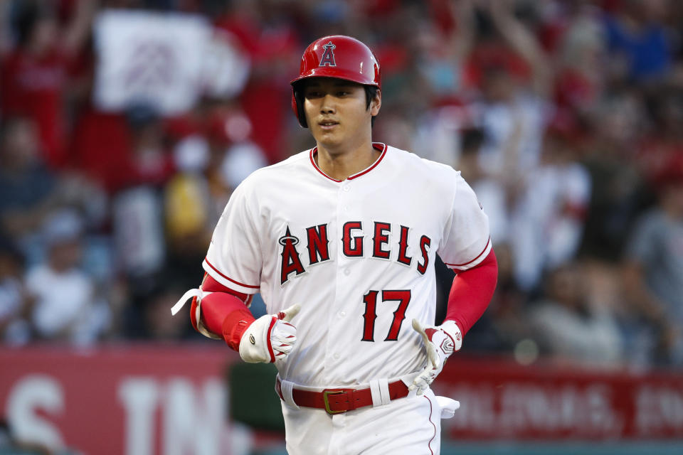 Angels two-way star Shohei Ohtani was named AL Rookie of the Year, topping Yankees stars Miguel Andujar and Gleyber Torres. (AP)