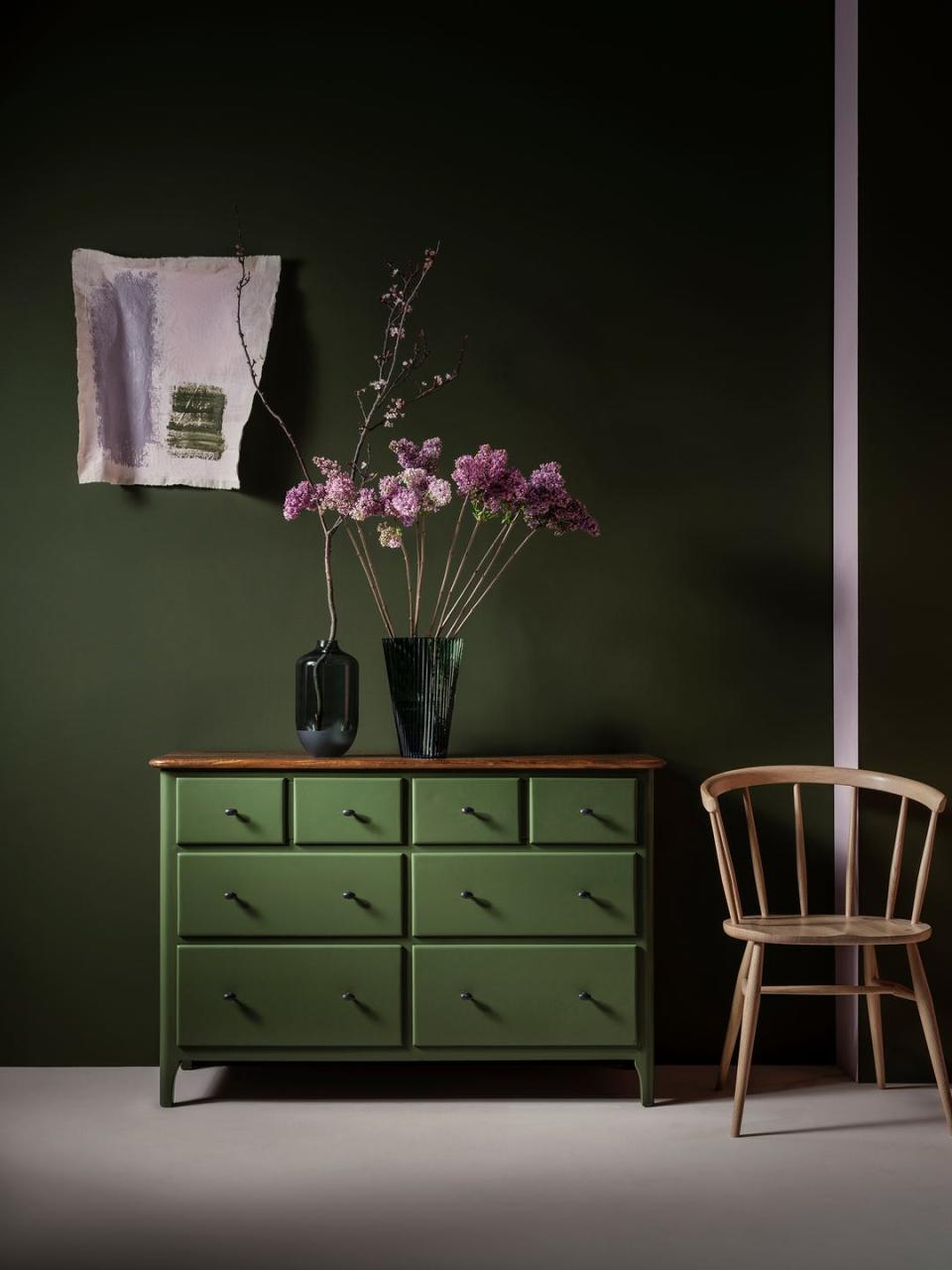 <p>Available in seven gorgeous finishes, this six-drawer chest has been hand-painted by Barker and Stonehouse's craftsman in collaboration with Lick. We're big fans of this nature-inspired forest green hue (Green 05), but also love the yellow, red and blue hues for making a dramatic albeit colourful statement. </p><p><a class="link " href="https://www.barkerandstonehouse.co.uk/theodore-6-drawer-wide-chest" rel="nofollow noopener" target="_blank" data-ylk="slk:BUY NOW;elm:context_link;itc:0;sec:content-canvas">BUY NOW</a></p>