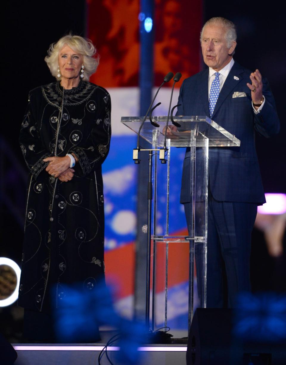 Camilla Duchess of Cornwall and Prince Charles at the Platinum Party at the Palace Concert held at Buckingham Palace