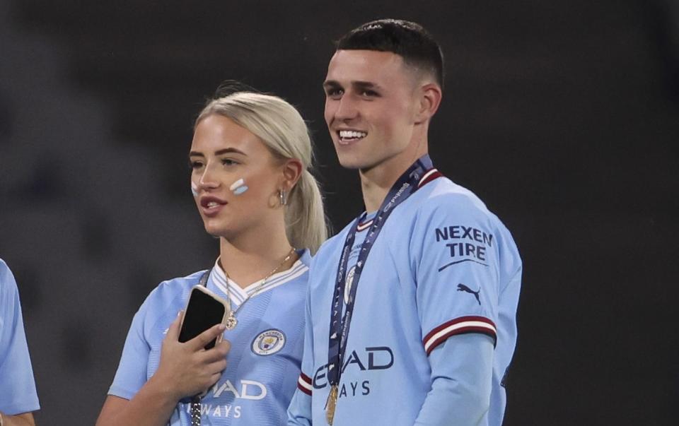 Phil Foden and Rebecca Cooke