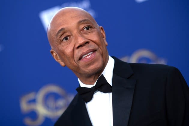 Russell Simmons attends City of Hope's 2023 Spirit of Life Gala at the Pacific Design Center in Los Angeles on October 18, 2023.  - Credit: VALERIE MACON/AFP/Getty Images