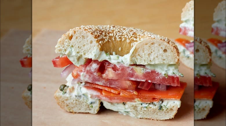 Willow's Bagel with carrot lox