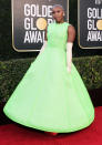 <p>The actress, who presented live from the Beverly Hilton Hotel during Sunday’s show, walked the Golden Globes red carpet in a bright and bold neon green tea-length Valentino Haute Couture dress and sky-high metallic silver platforms. One might assume that such a daring look involved weeks of collaboration between Erivo and her team, but stylist <a href="https://www.instagram.com/jasonbolden/" rel="nofollow noopener" target="_blank" data-ylk="slk:Jason Bolden;elm:context_link;itc:0;sec:content-canvas" class="link ">Jason Bolden</a> tells PEOPLE the actress trusted his vision and was totally hands-off this year.</p> <p>“She had no idea. I came over, and I pulled the dress out. She was like, 'What is that?' I was like, 'This is the Golden Globes dress,'" Bolden says. “She tried it on, zero alterations. She's wearing the exact same shoes from the runway, which are these like stilts."</p> <p>According to Bolden, Erivo says the shoes were actually comfortable to walk in!</p>