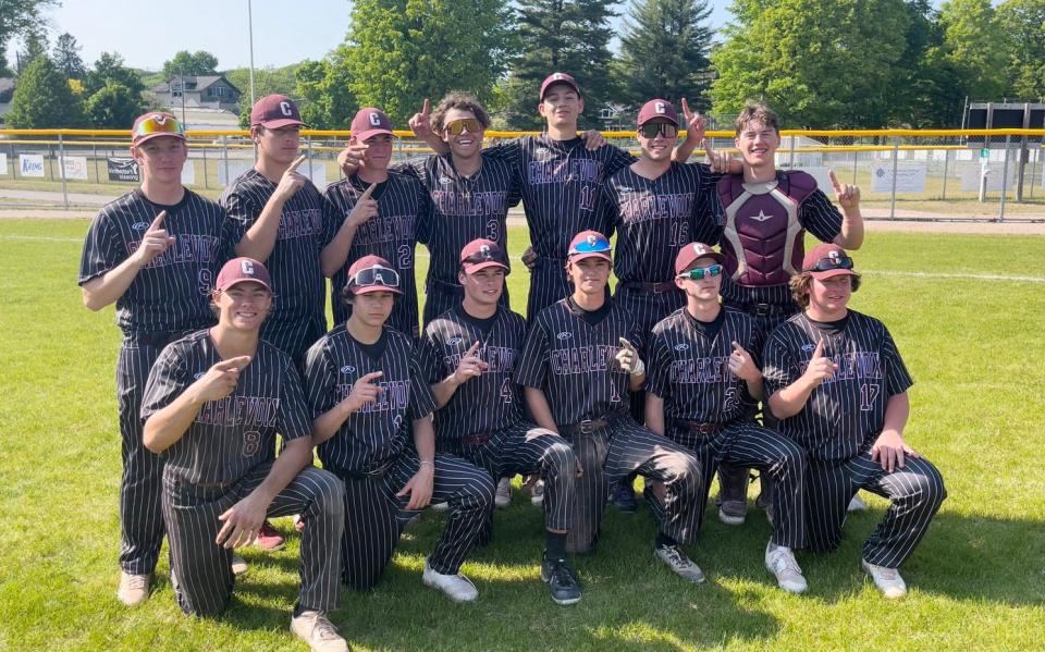 The Charlevoix baseball team got in one final regular season matchup in Harbor Springs Tuesday, topping the Rams in two to earn an outright Lake Michigan Conference title at 12-2 within the league this season.