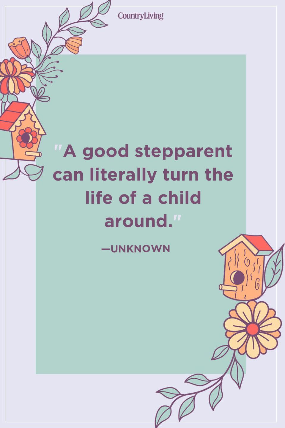 <p>"A good stepparent can literally turn the life of a child around."</p>