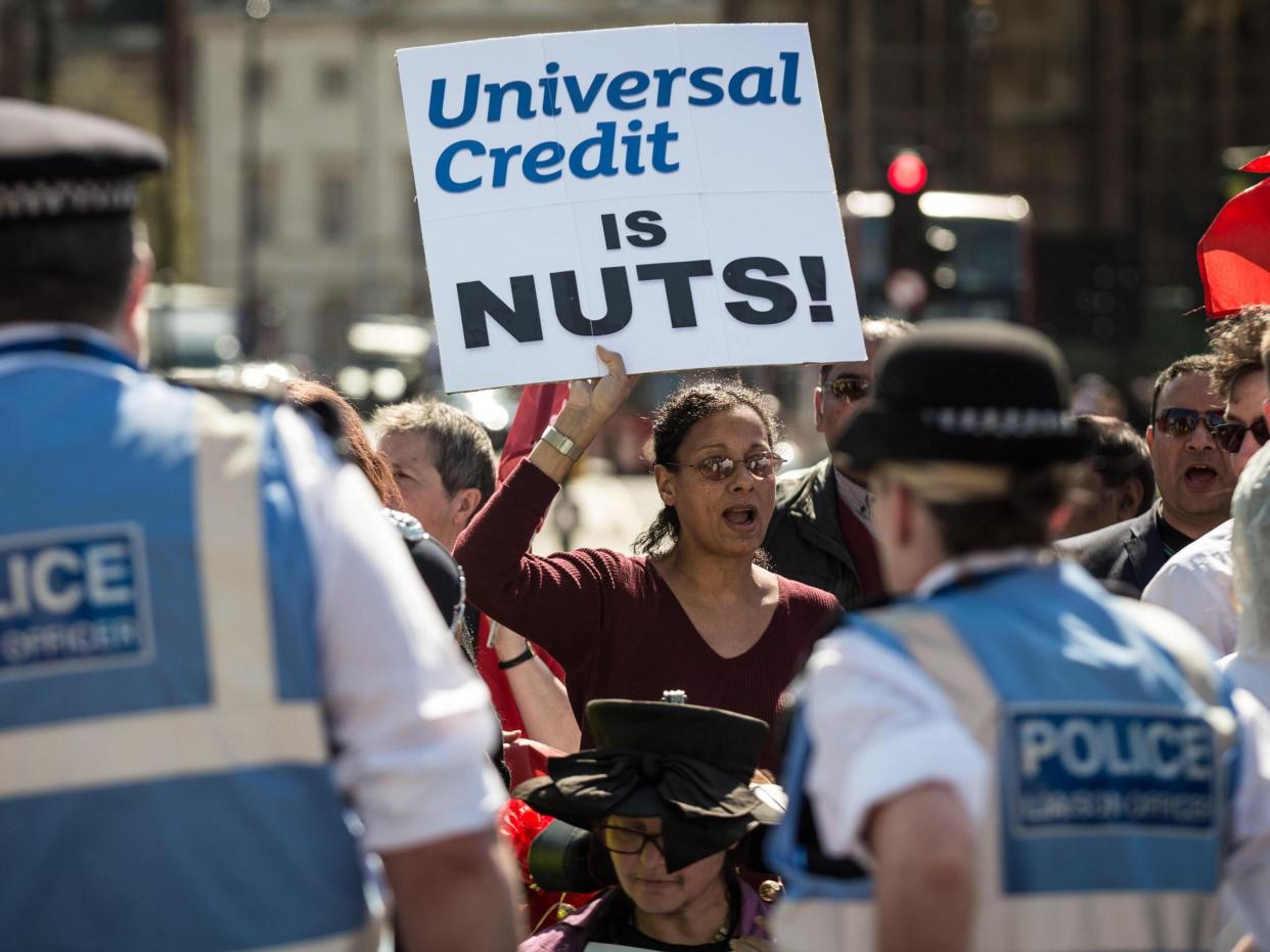 Campaigners have fought against a universal credit roll-out beset by problems: Alamy