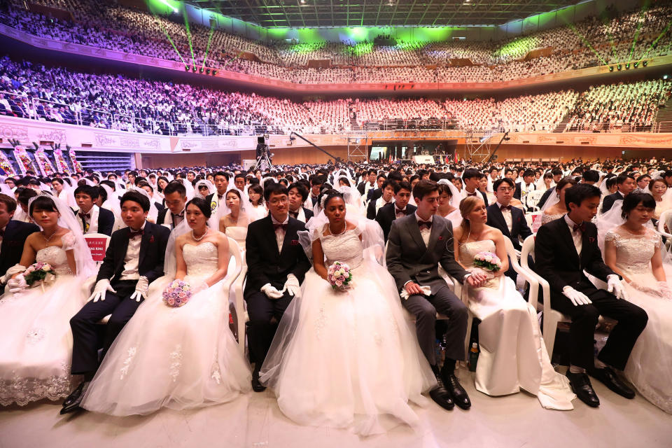 Image: Unification Church Holds Mass Wedding In South Korea (Chung Sung-Jun / Getty Images file)