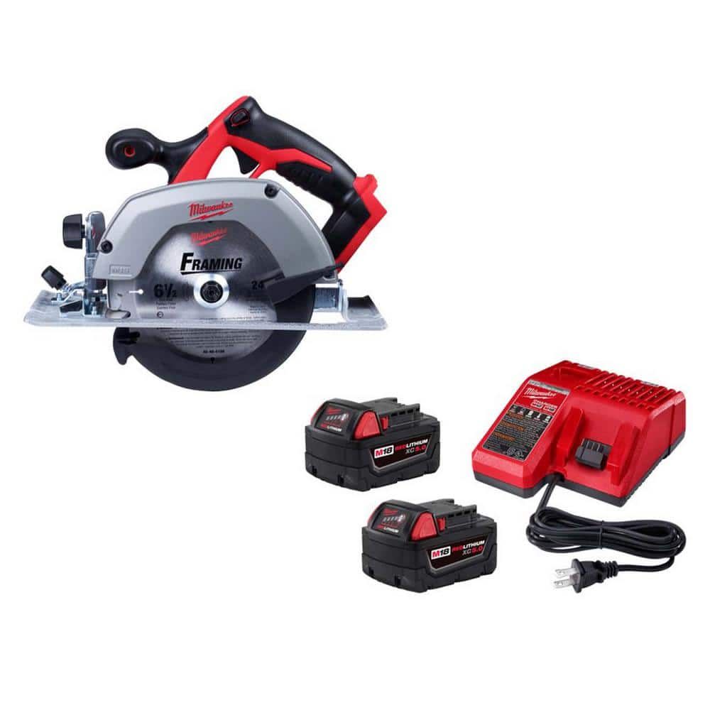 <p><a href="https://go.redirectingat.com?id=74968X1596630&url=https%3A%2F%2Fwww.homedepot.com%2Fp%2FMilwaukee-M18-18V-Lithium-Ion-Cordless-6-1-2-in-Circular-Saw-w-2-5-0Ah-Batteries-Charger-2630-20-48-59-1852B%2F326520330&sref=https%3A%2F%2F" rel="nofollow noopener" target="_blank" data-ylk="slk:Shop Now;elm:context_link;itc:0;sec:content-canvas" class="link rapid-noclick-resp">Shop Now</a></p><p>M18 Cordless 6-1/2-In. Circular Saw</p><p>homedepot.com</p><p>$179.00</p>