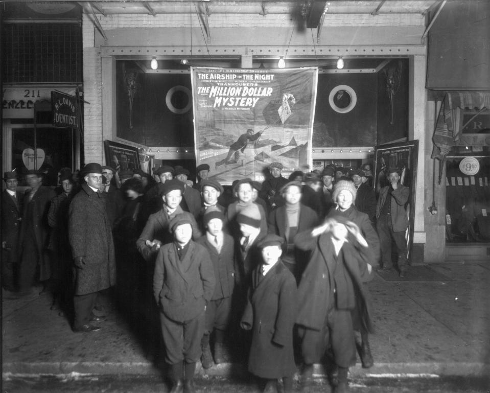 Opening night at the Crystal Theater in 1915.