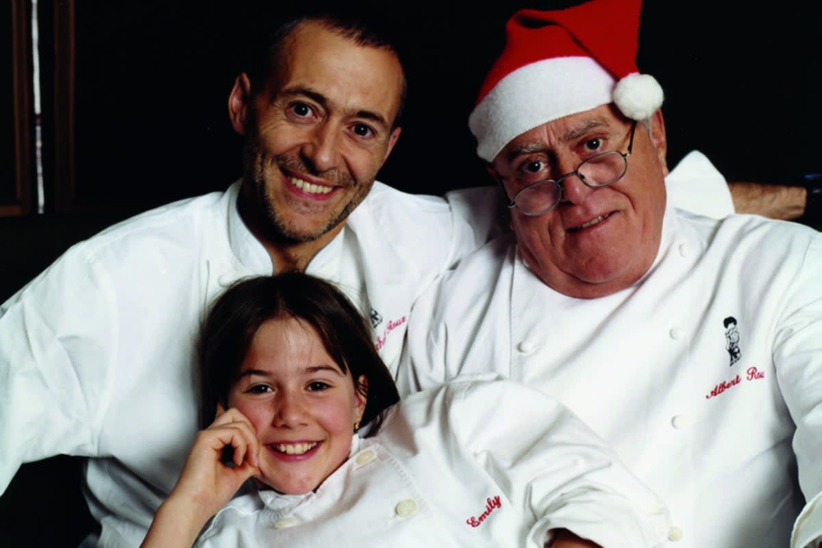 Michel Jr with his father Albert and daughter Emily (Le Gavroche (Archive))