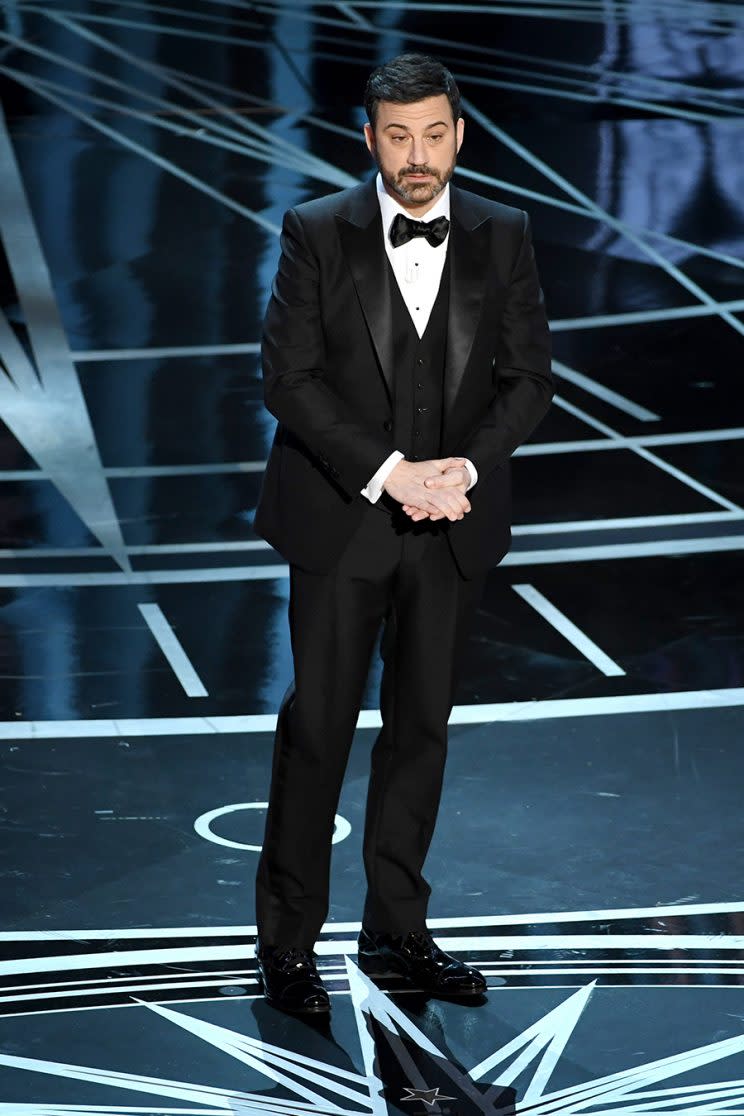 Jimmy Kimmel made a whole lot of jokes about weight while hosting the Oscars. (Photo: Getty Images)
