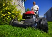 <body><p>No matter what kind of mower you own, you're working with a powerful piece of machinery. Take <a rel="nofollow noopener" href=" http://www.bobvila.com/articles/mower-safety-tips-from-john-deere/?bv=yahoo" target="_blank" data-ylk="slk:proper safety precautions;elm:context_link;itc:0;sec:content-canvas" class="link ">proper safety precautions</a> every time you mow by ensuring the discharge shoot is properly attached to the mower to prevent debris from flying up and hitting you. Even more importantly, mowing is not a family affair: Keep the little ones—and pets—inside while you mow. Then, after you're finished and the mower's put away, you can safely relax in the yard together, enjoying the sweet smell of clipped grass. </p></body>