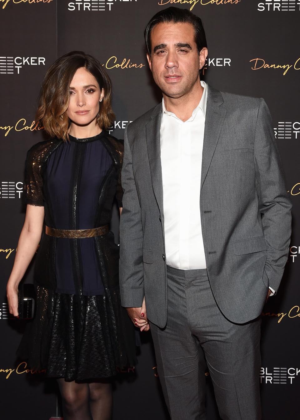 Rose Byrne (L) and Bobby Cannavale attend the "Danny Collins" New York premiere at AMC Lincoln Square Theater on March 18, 2015 in New York City