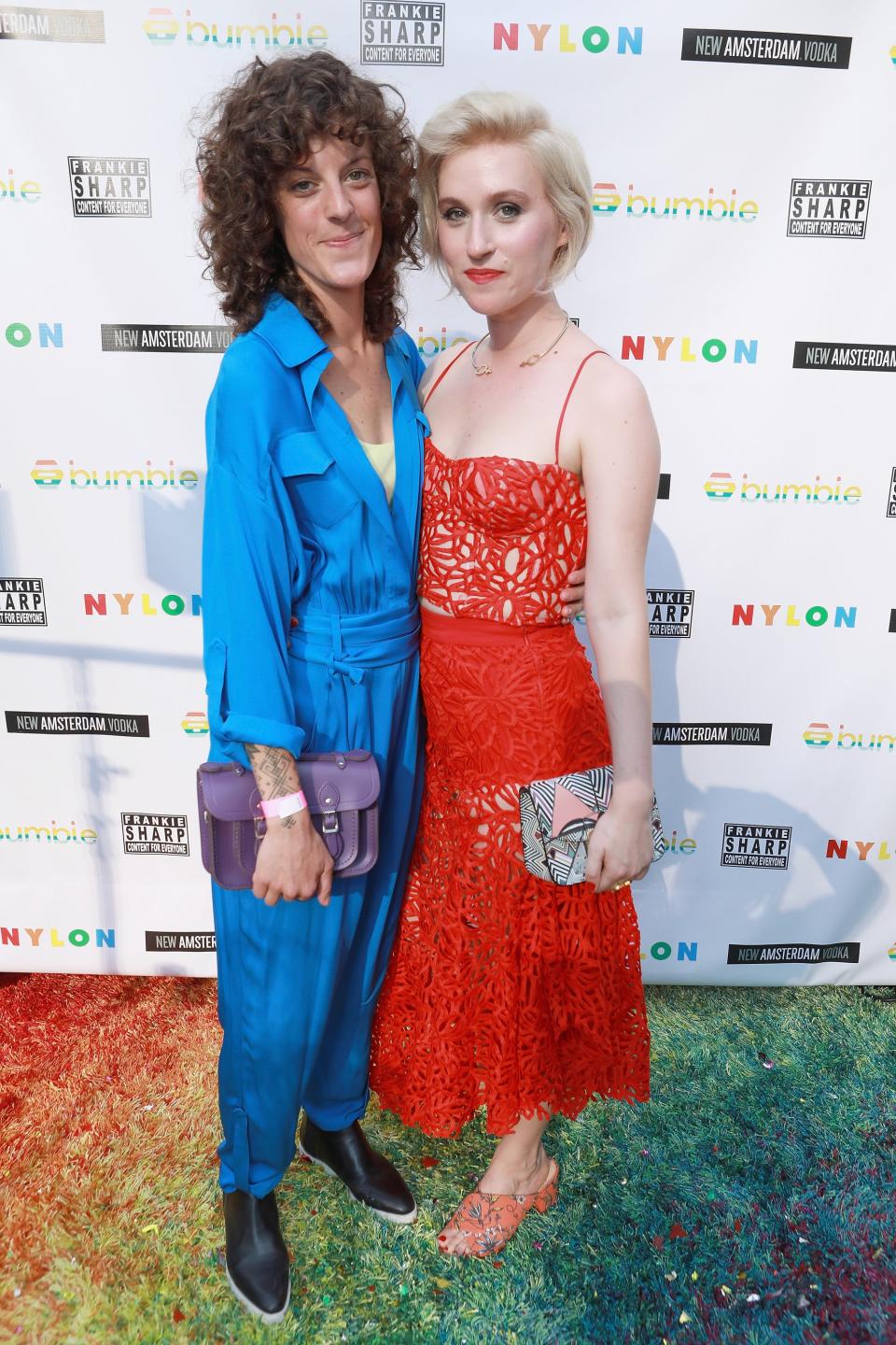 Gabrielle Korn and her now-fiancée Wallace May attending Nylon’s Pride Event 2018Getty Images for NYLON