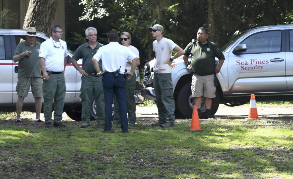 Ms Cline was dragged into the lagoon by the alligator on Hilton Head (AP)