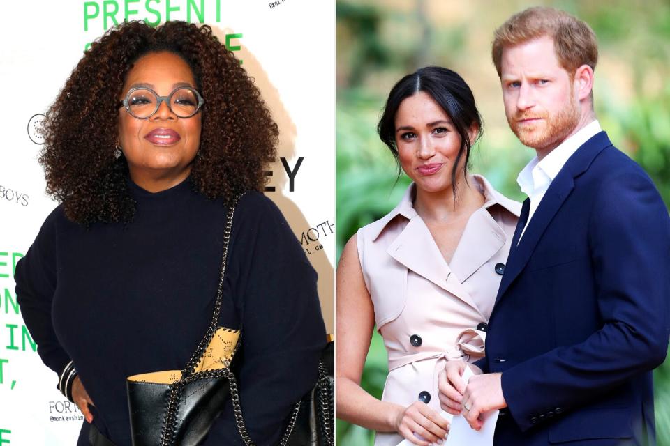 Oprah Winfrey, Prince Harry, Duke of Sussex and Meghan, Duchess of Sussex