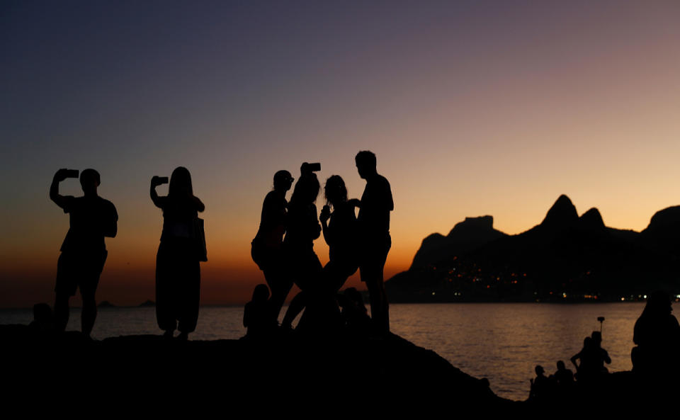 Selfies during sunset 