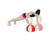 <p><strong>Needed: </strong>Ball</p><p><strong>1/</strong> Start in a high plank with your hands on the sand either side of the ball. Then place your left hand on the ball, ensuring you don’t put too much weight on it.</p><p><strong>2/ </strong>Put your left hand down on the sand then place your right hand on top of the ball. Keep alternating your hands.</p>