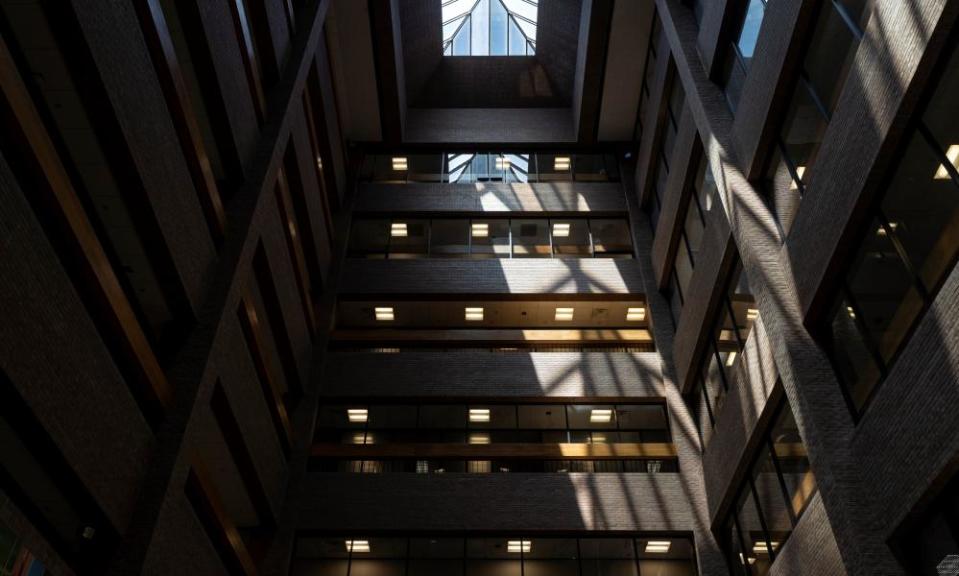 A view of the Richard C White federal building in El Paso, Texas, where immigration court hearings take place.