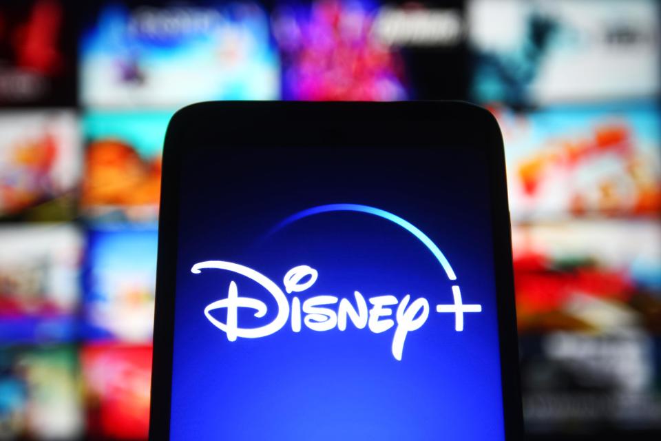 UKRAINE - 2021/10/06: In this photo illustration a Disney+ (Disney Plus) logo is seen on a smartphone screen. (Photo Illustration by Pavlo Gonchar/SOPA Images/LightRocket via Getty Images)