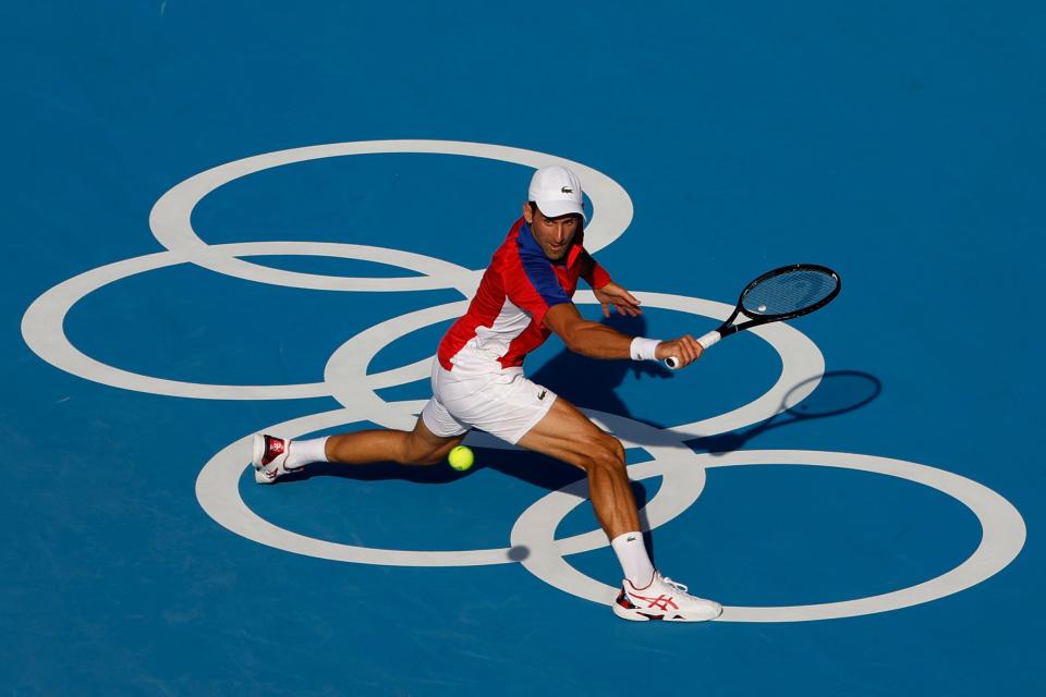 Novak Djokovic defeated Hugo Dellien of in the first round of the men's singles match.