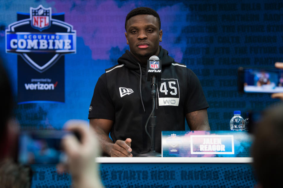 TCU WR Jalen Reagor didn't hold back when asked about the 40-yard dash. (Photo by Zach Bolinger/Icon Sportswire via Getty Images)