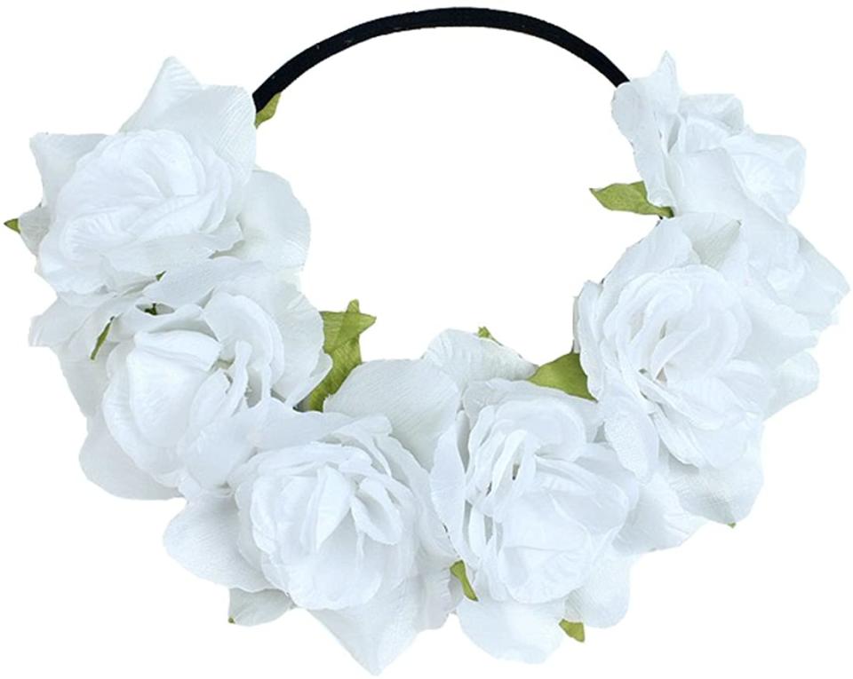 Floral Fall Rose Holiday Crown