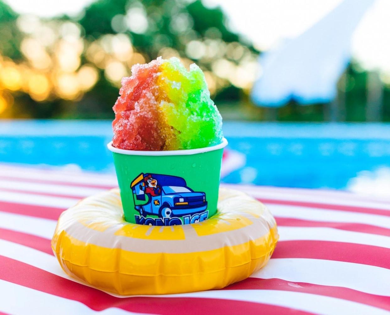 A frozen treat from the Kona Ice food truck