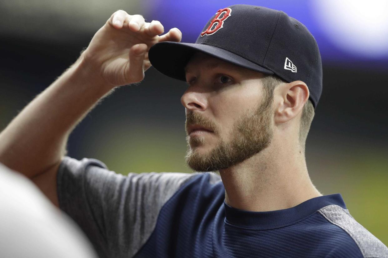 Chris Sale, who has suffered a series of injuries, won't pitch again for the Red Sox this season after his latest accident, a crash while bicycling.