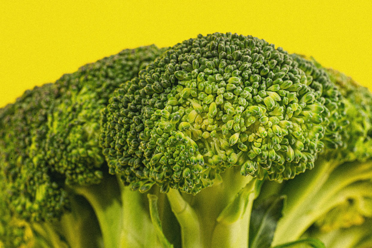 Photo illustration of broccoli.