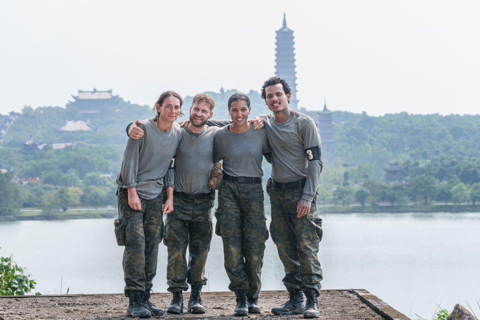 The four finalists - Faye (far left) did not pass selection. (Channel 4)