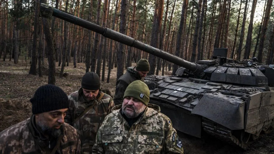 Ukrainian tank crew prepare for combat against Russian forces earlier this month. - Jose Colon/Anadolu Agency/Getty Images