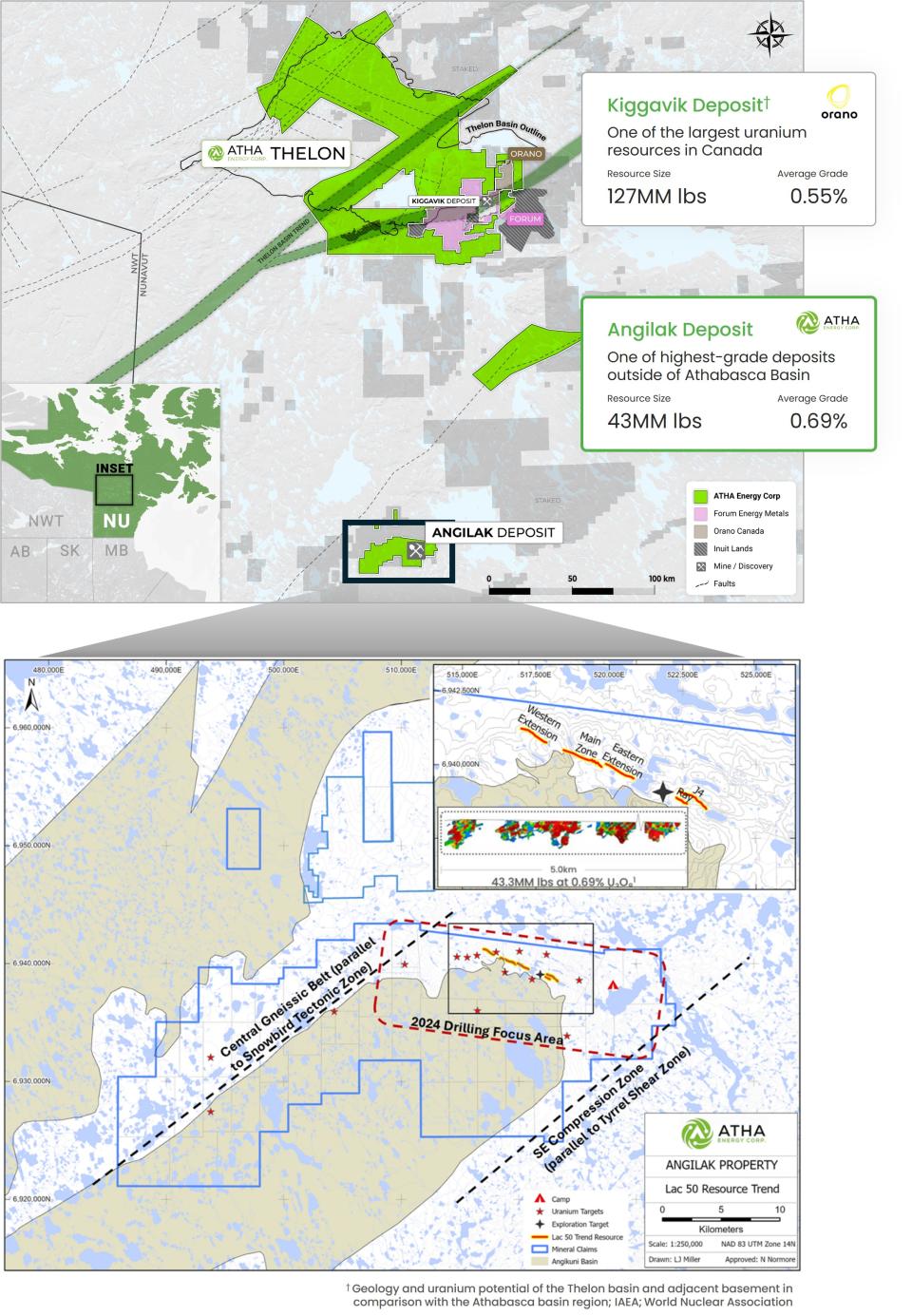 Figure 1: Plan Map detailing the Angilak Project location within Nunavut