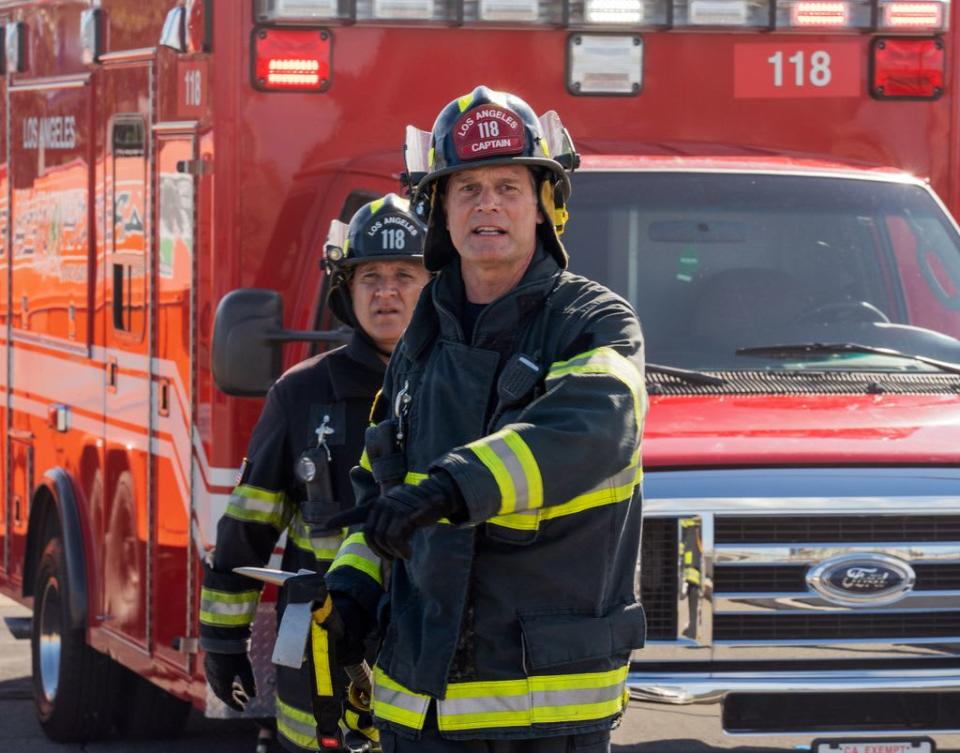 Peter Krause as Bobby Nash in the season finale episode of 9-1-1