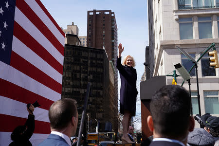 Democratic 2020 U.S. presidential candidate and U.S. Senator Kirsten Gillibrand (D-NY) speaks during her campaign kick off event in New York, New York, U.S., March 24, 2019. REUTERS/Carlo Allegri