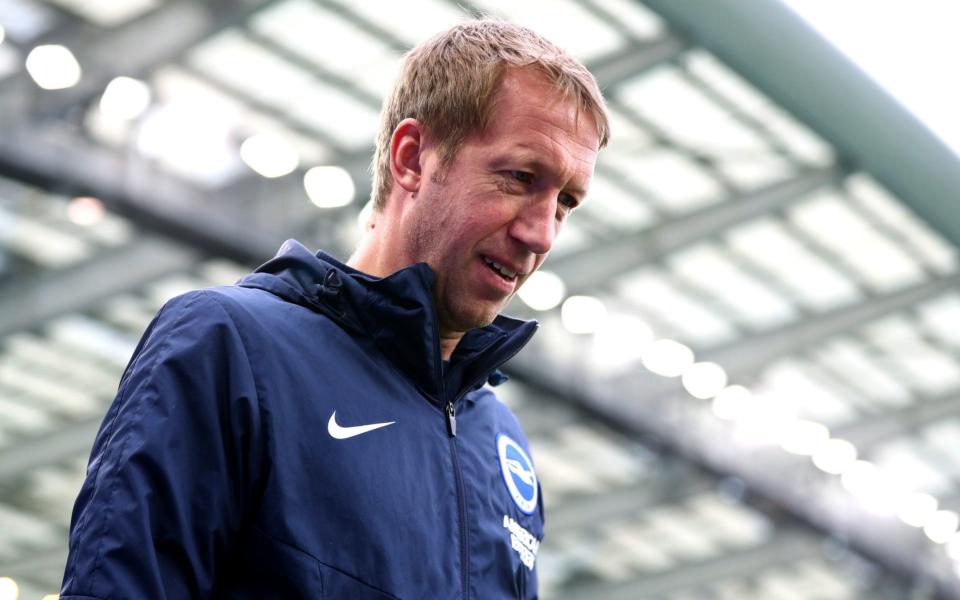 Graham Potter believes that his six-year contract will allow him to establish Brighton in the Premier League's top ten  - PA