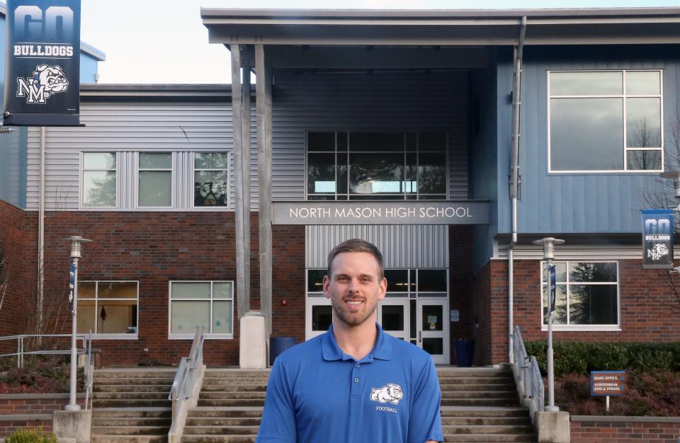 North Mason head football coach John Fullington at North Mason High School on Tuesday, Jan 23, 2024.