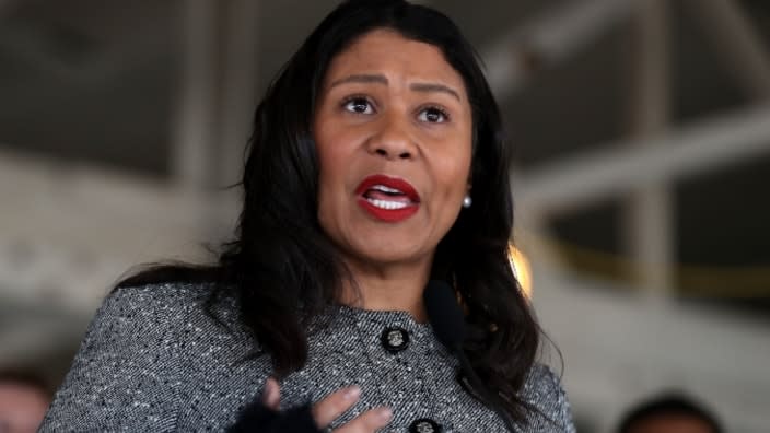 San Francisco Mayor London Breed (above) and the city’s newly formed Reparations Advisory Committee are being asked to donate The Fillmore Heritage Center to a new non-profit representing the community. (Photo: Justin Sullivan/Getty Images)
