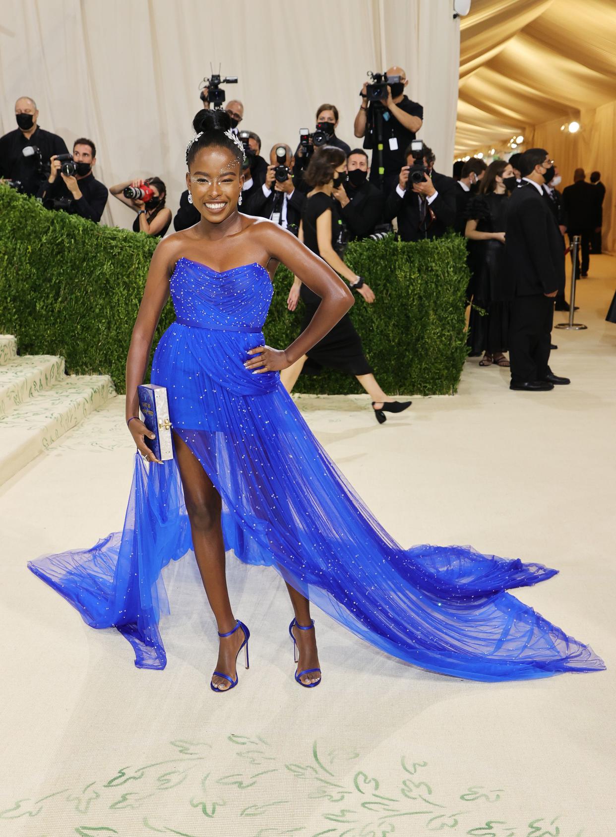 Amanda Gorman attends The 2021 Met Gala Celebrating In America: A Lexicon Of Fashion at Metropolitan Museum of Art on Sept. 13, 2021 in New York.