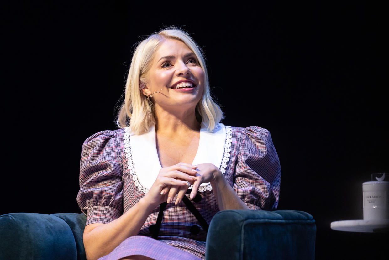 Holly Willoughby at An Evening With Holly Willoughby for her book 'Reflections' at Barbican Theatre on November 02, 2021 in London, England. (Getty Images)