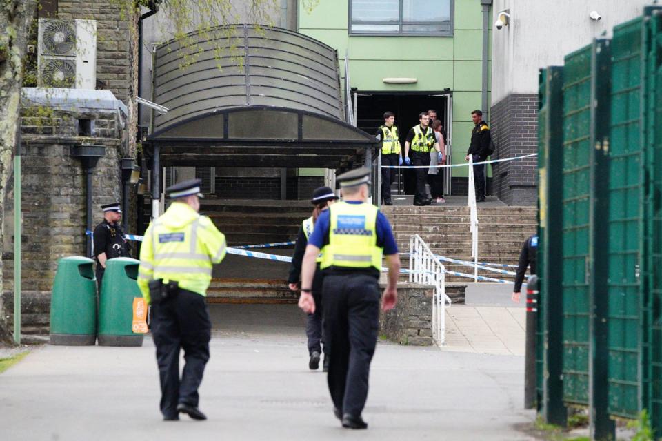 Amman Valley School was put on lockdown as police investigated on Wednesday (PA Wire)