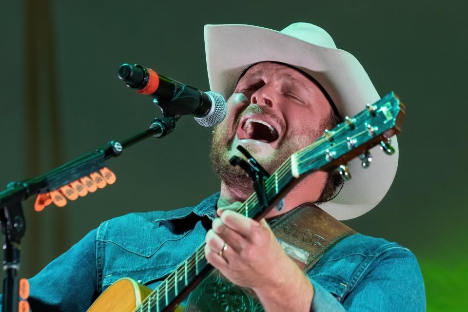 Josh Abbott Band performs at the Hometown Heroes Music Festival at the Brushy Creek Amphitheater on Sept. 26, 2020, in Hutto, Texas.