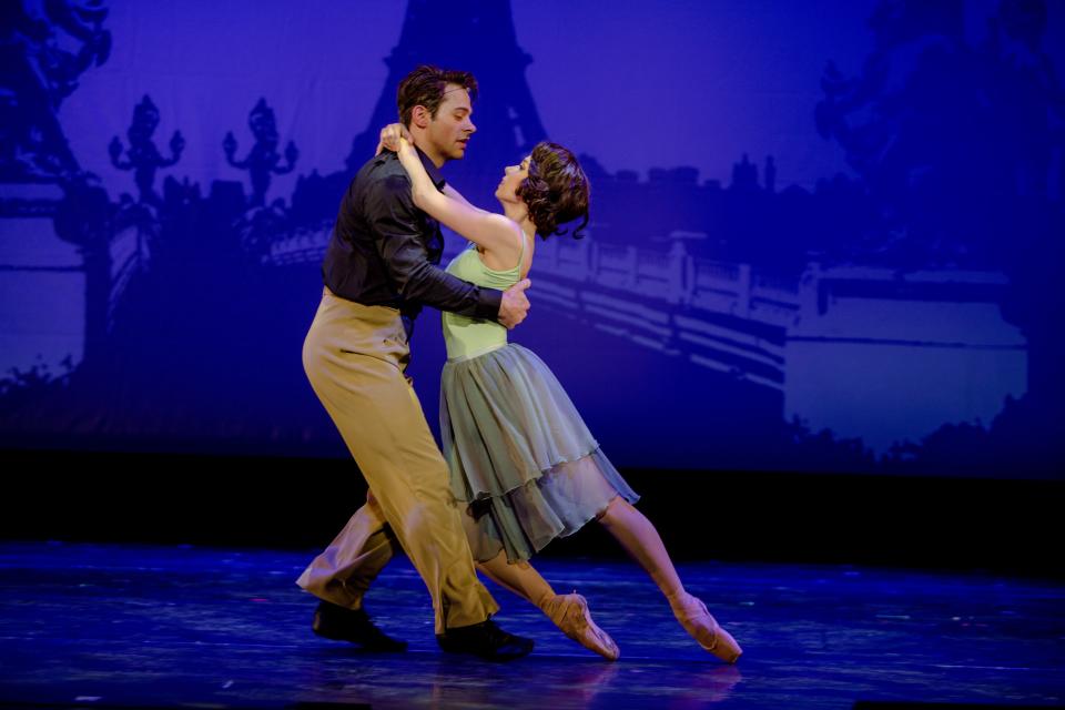 Performers dance to the music of George Gershwin in the musical “An American in Paris.”