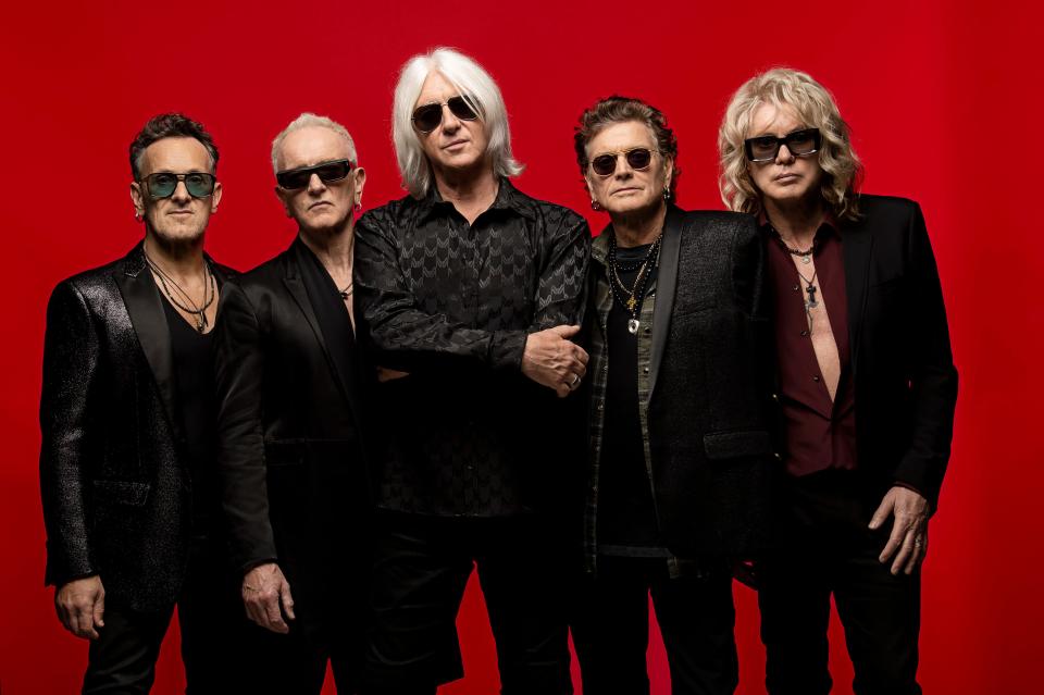 Def Leppard's Vivian Campbell (from left), Phil Collen, Joe Elliott, Rick Allen and Rick Savage will hit the U.S. this summer for a stadium jaunt with Journey and a rotation of The Steve Miller Band and Cheap Trick.